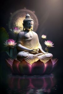 Lord Gautam Buddha Painting Poster fully Laminated Waterproof Print for Living Room, Bedroom, Office, Hall Paper Print - Religious, Art & Paintings, Personalities, Decorative posters in India - Buy art, film, design,